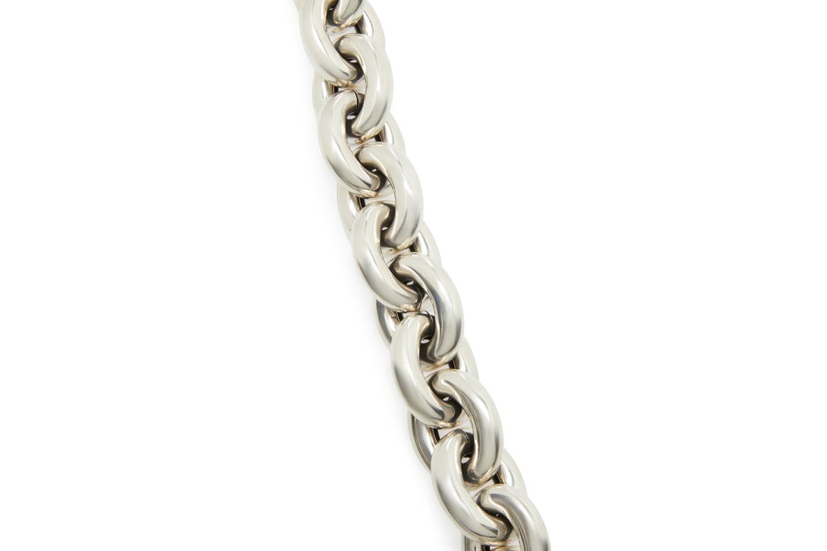 bottega veneta chain link sterling silver bracelet