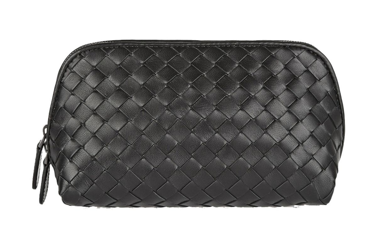 bottega veneta intrecciato leather cosmetics case