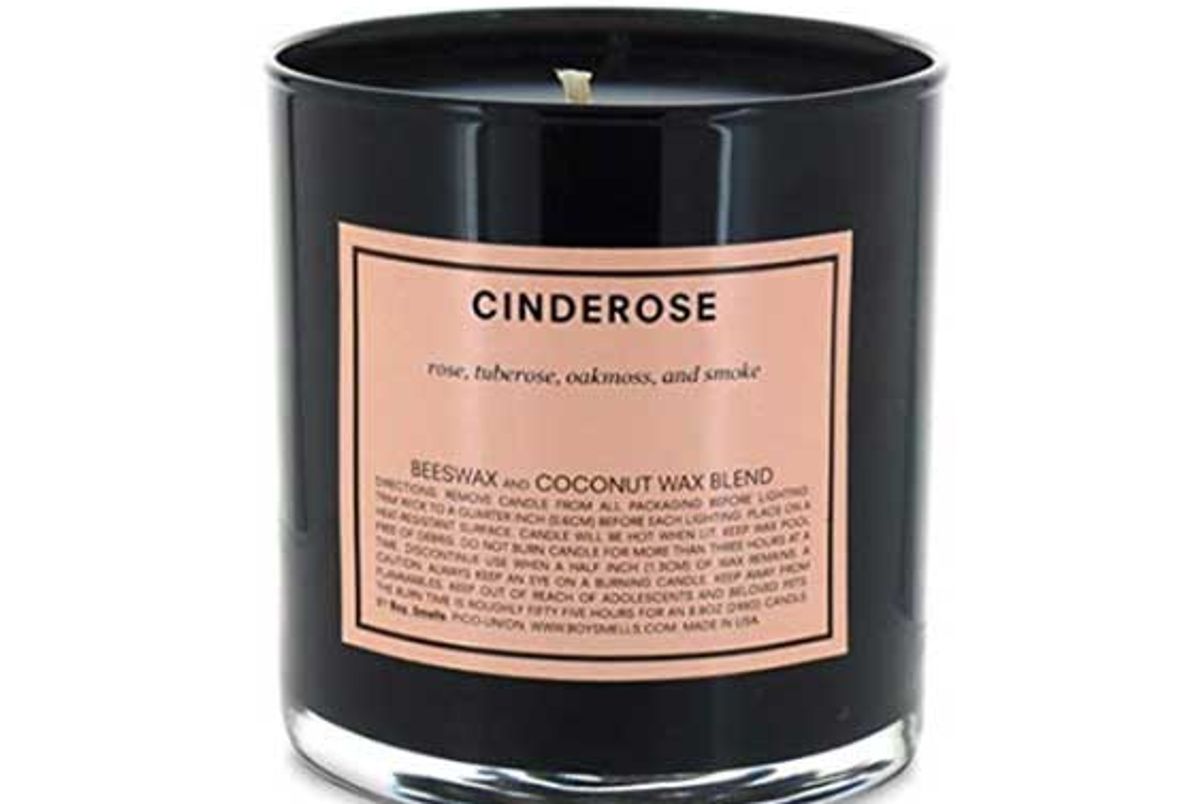 boy smells cinderose natural beeswax