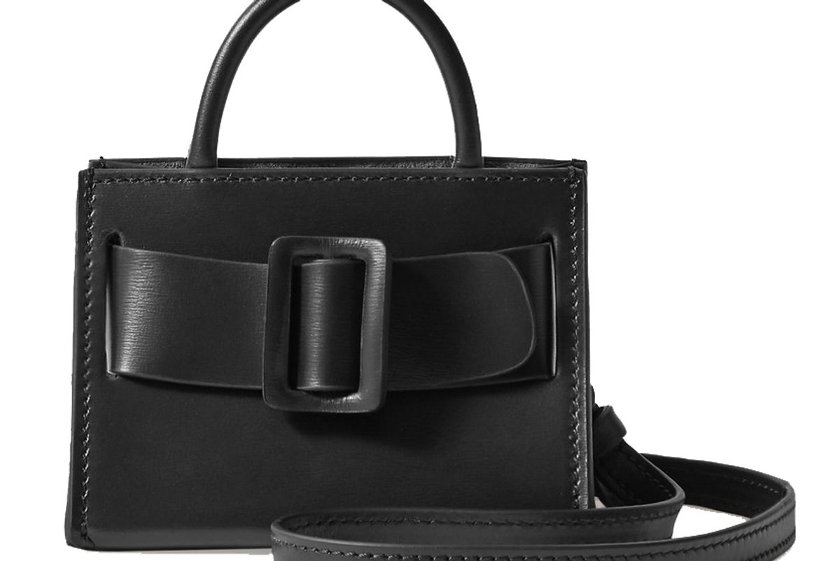 boyy bobby charm buckled leather shoulder bag