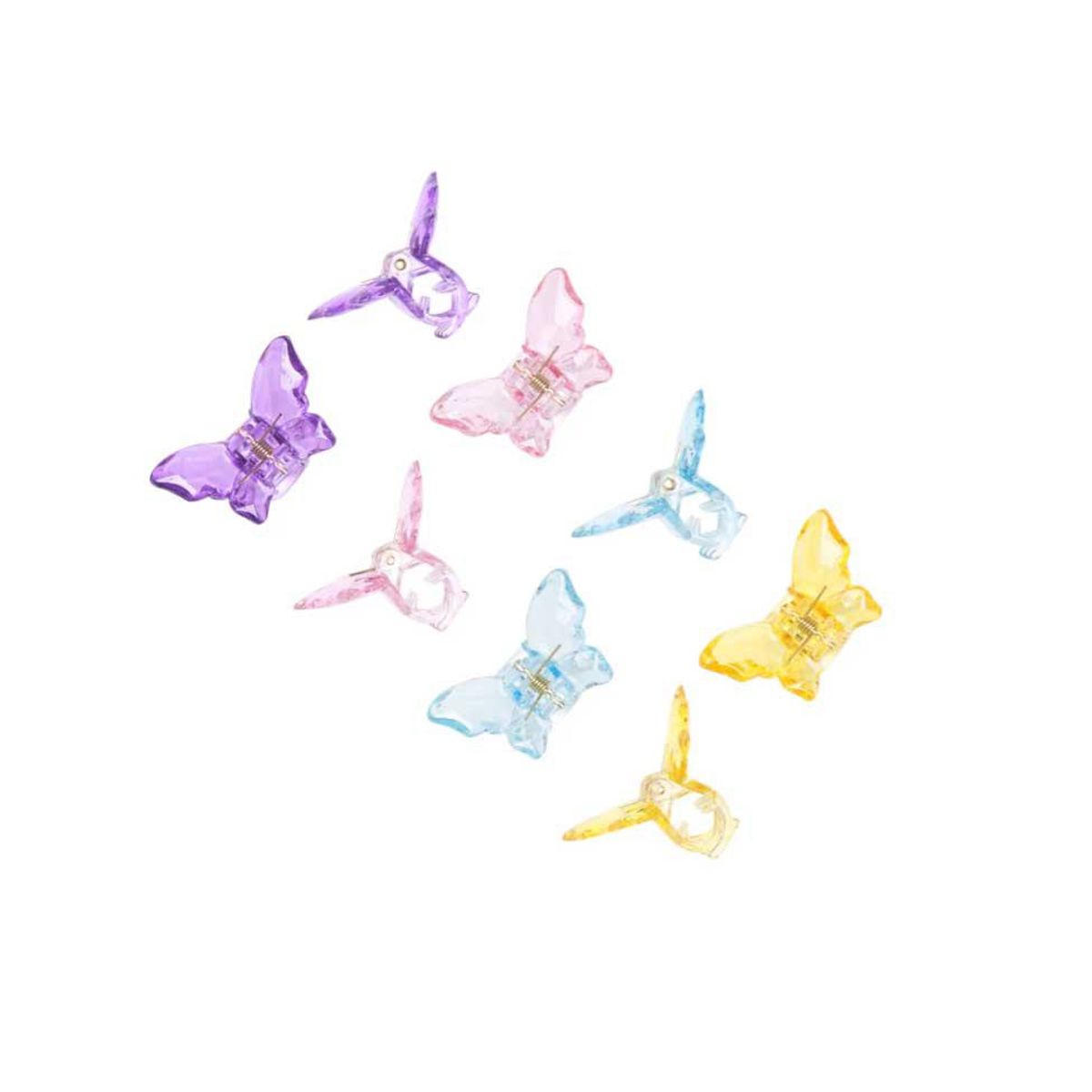 bp 8 pack assorted mini butterfly hair clips