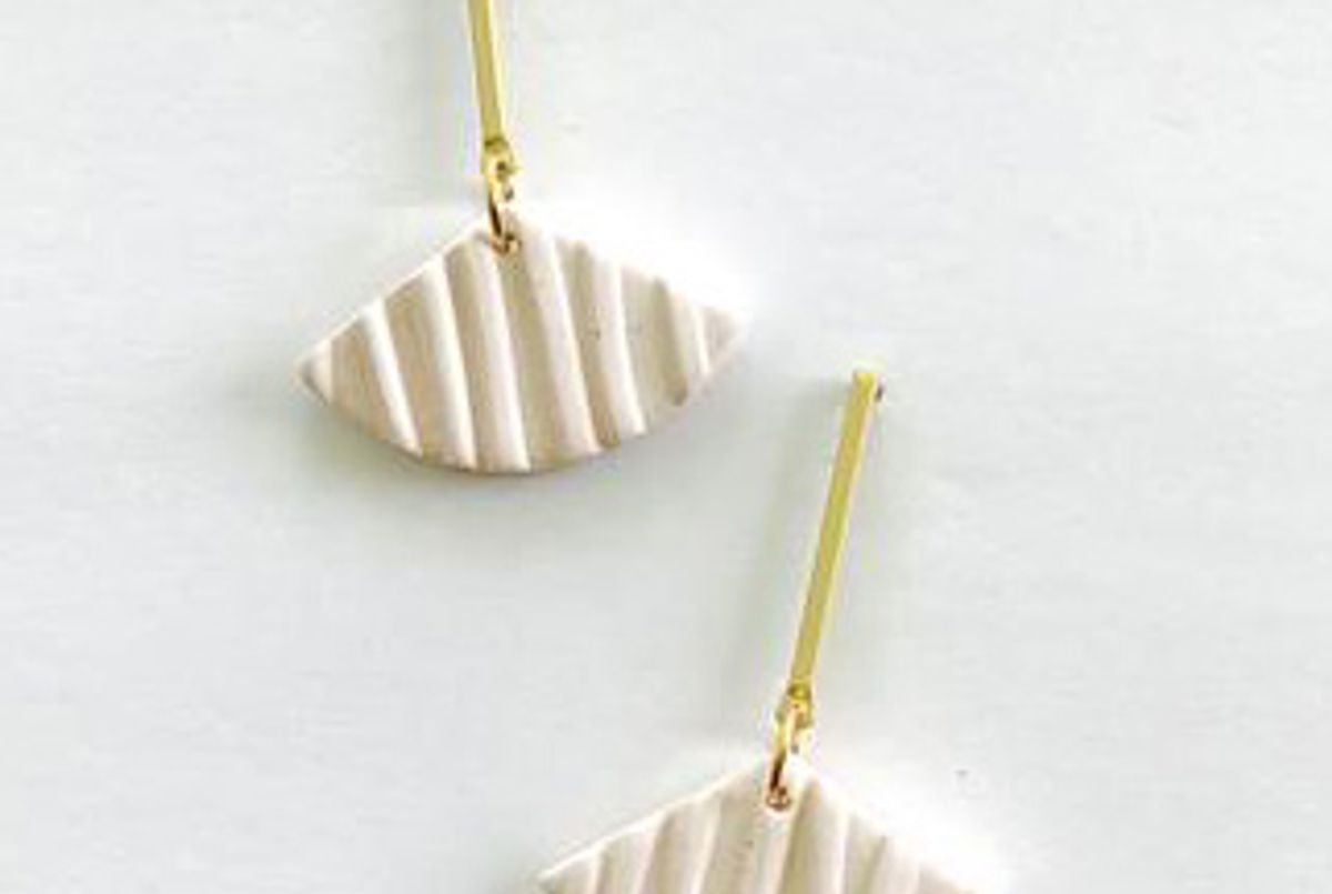 br design co textured and brass earrings