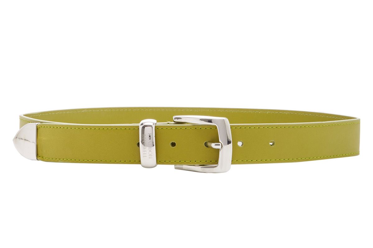 brandon maxwell classic leather belt