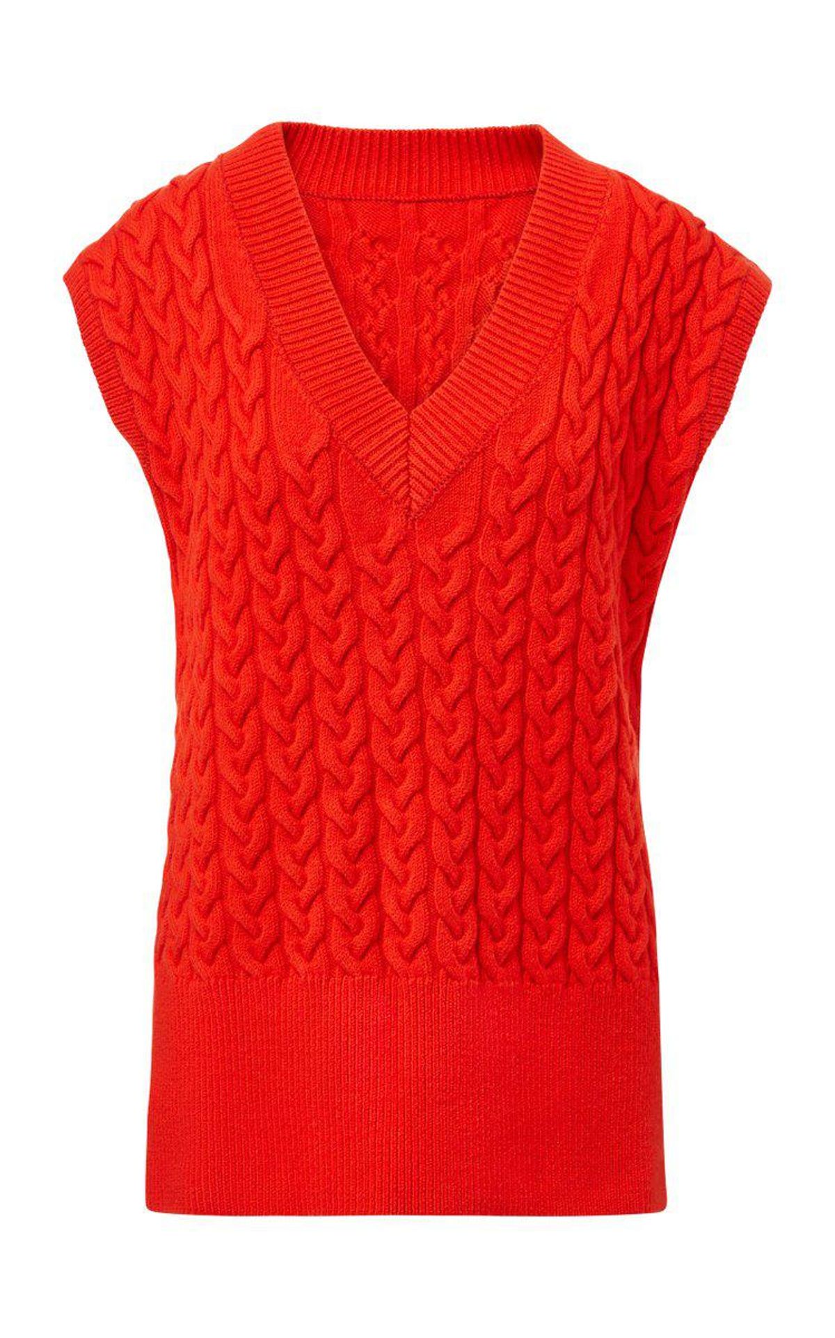 brandon maxwell the cable knit vest