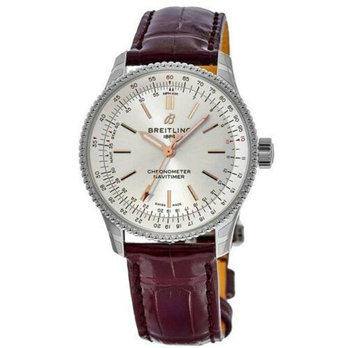 breitling navitimer automatic 35 silver dial womens watch