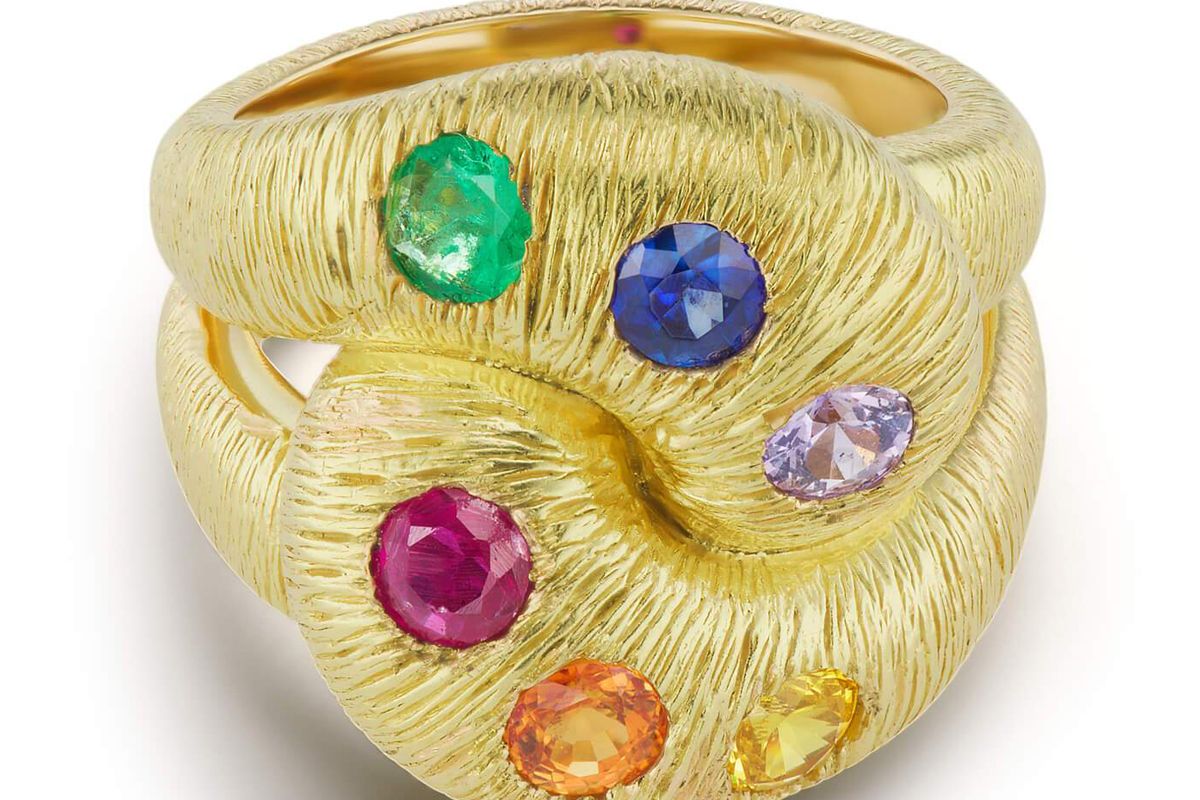 brent neale textured knot ring