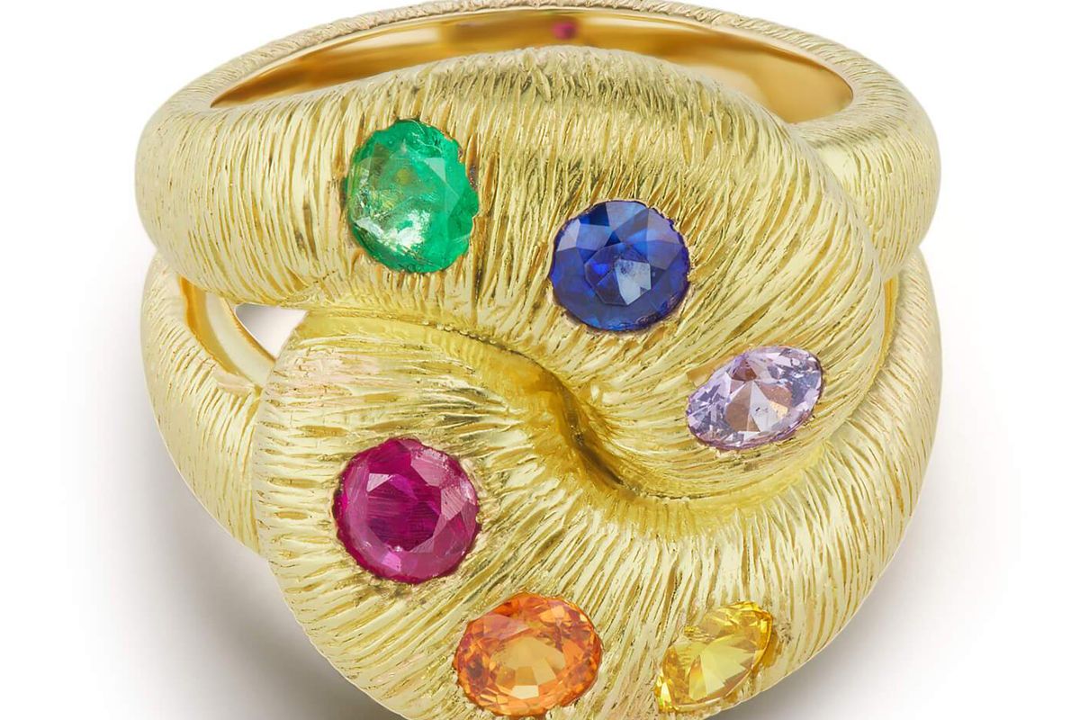 brent neale textured knot ring