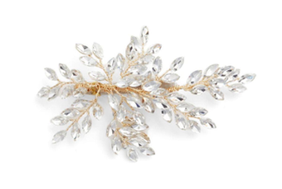 brides harpins sahara crystal leaf bendable hair clip