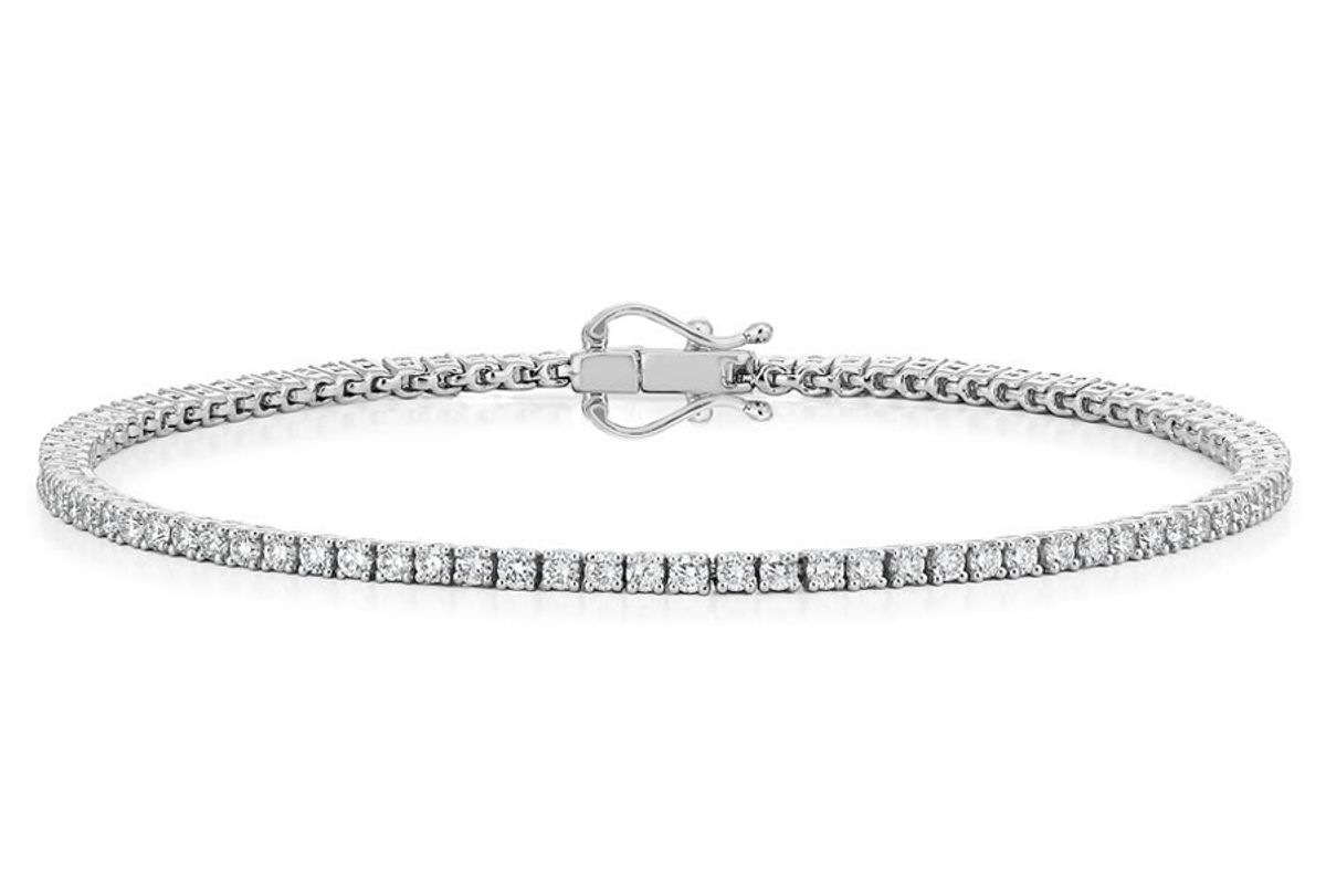 brilliant earth 18 k white gold certified diamond tennis bracelet