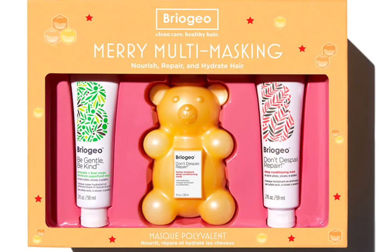 briogeo merry multi masking kit ft don’t despair repair deep conditioning honey bear hair mask