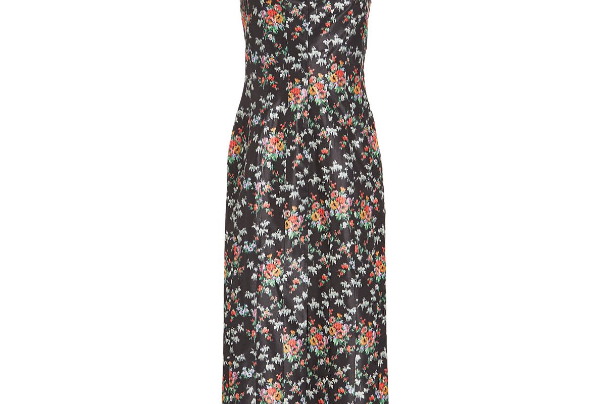 brock collection deon printed silk dress