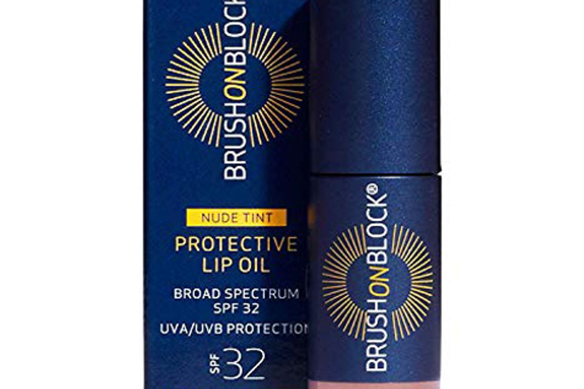 brush on block protectivelip oil spf 32 nude tint