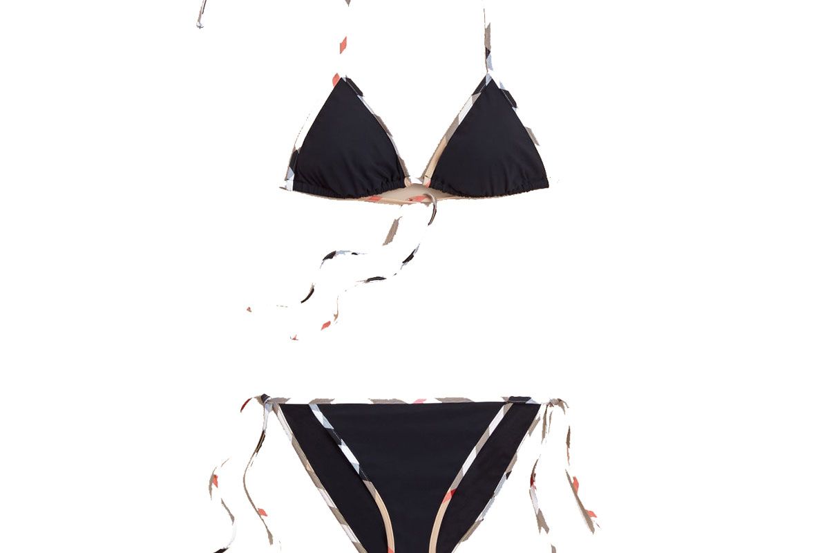 Check Trim Triangle Bikini