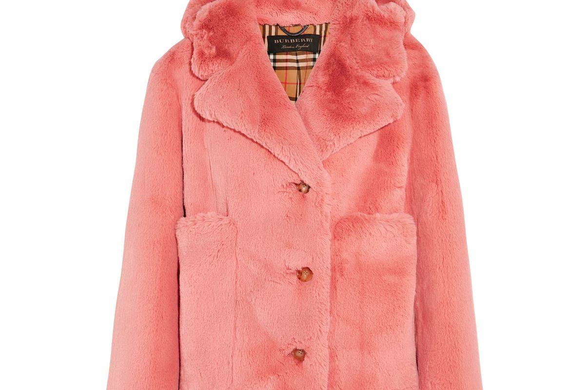 burberry faux fur jacket