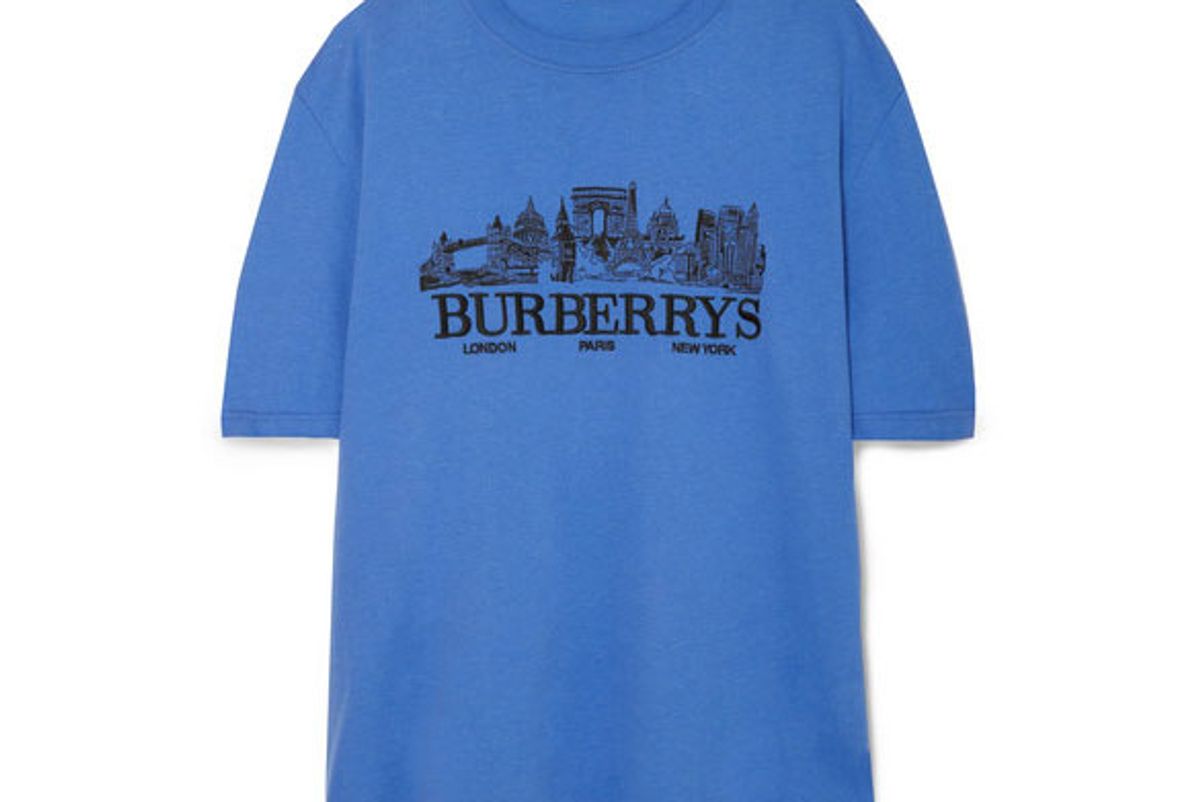 burberry oversized embroidered cotton jersey tshirt