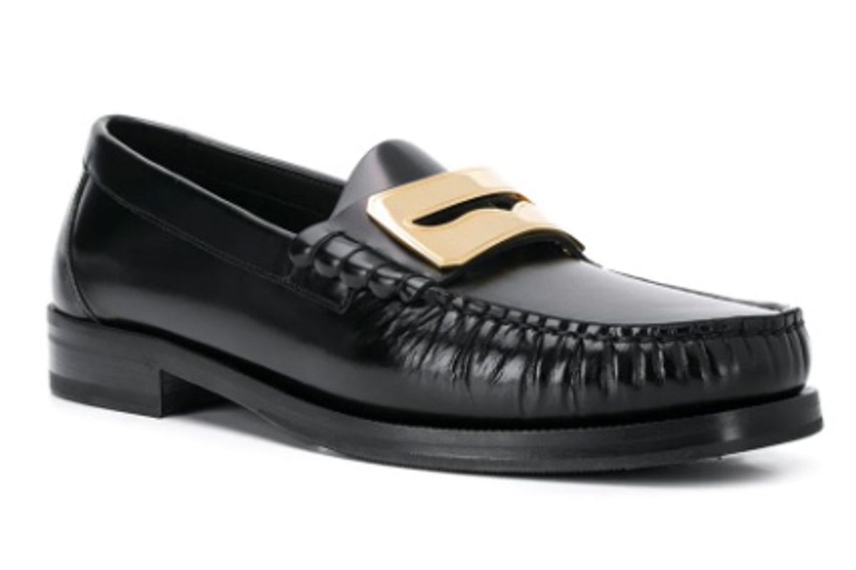 buscemi plaque embellished loafers