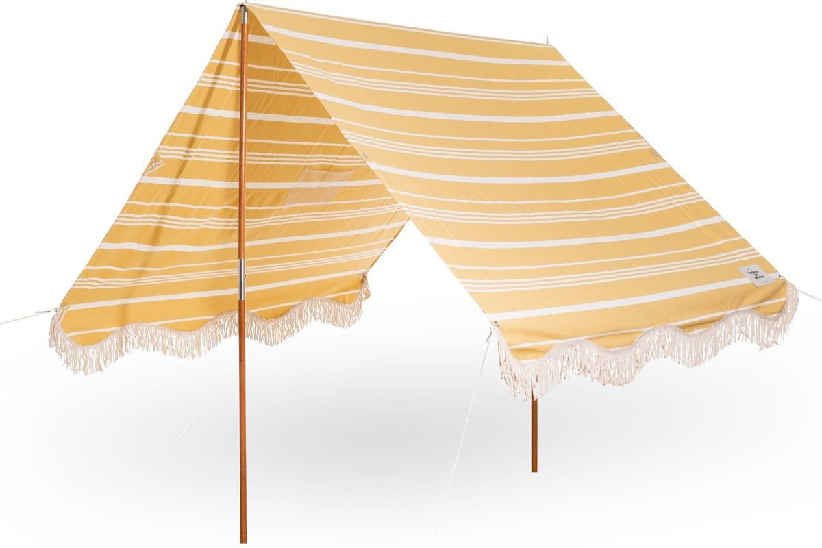 business and pleasure co the premium beach tent vintage yellow stripe