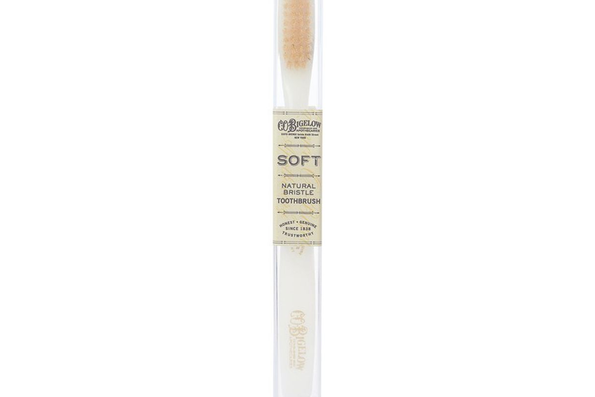 c.o. bigelow natural bristle toothbrush soft ivory