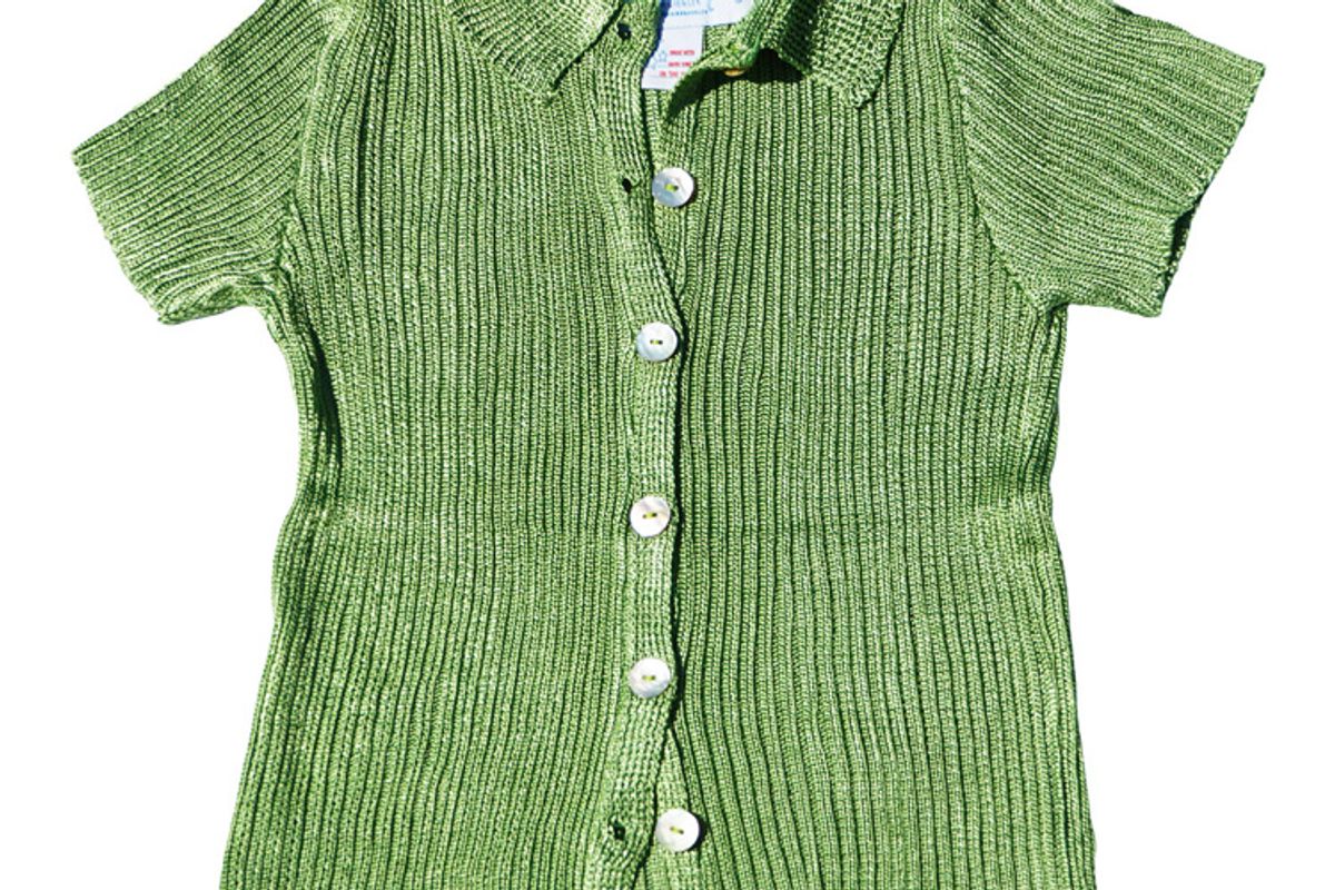 calle del mar ribbed cardigan lettuce