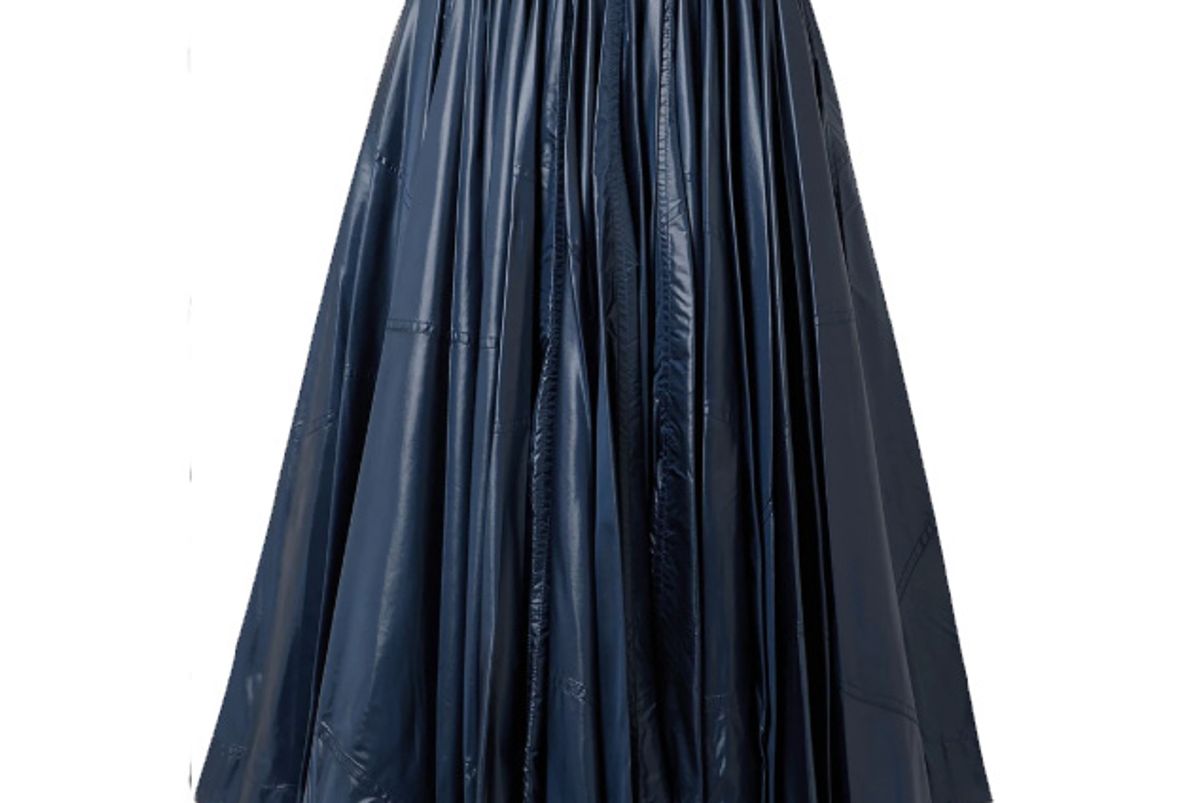 calvin klein 205w39nyc pleated coated shell midi skirt