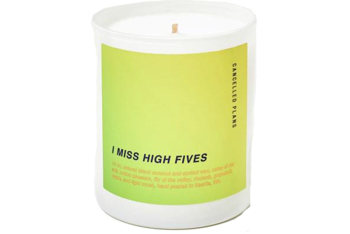 cancelled plans i miss high fives candle