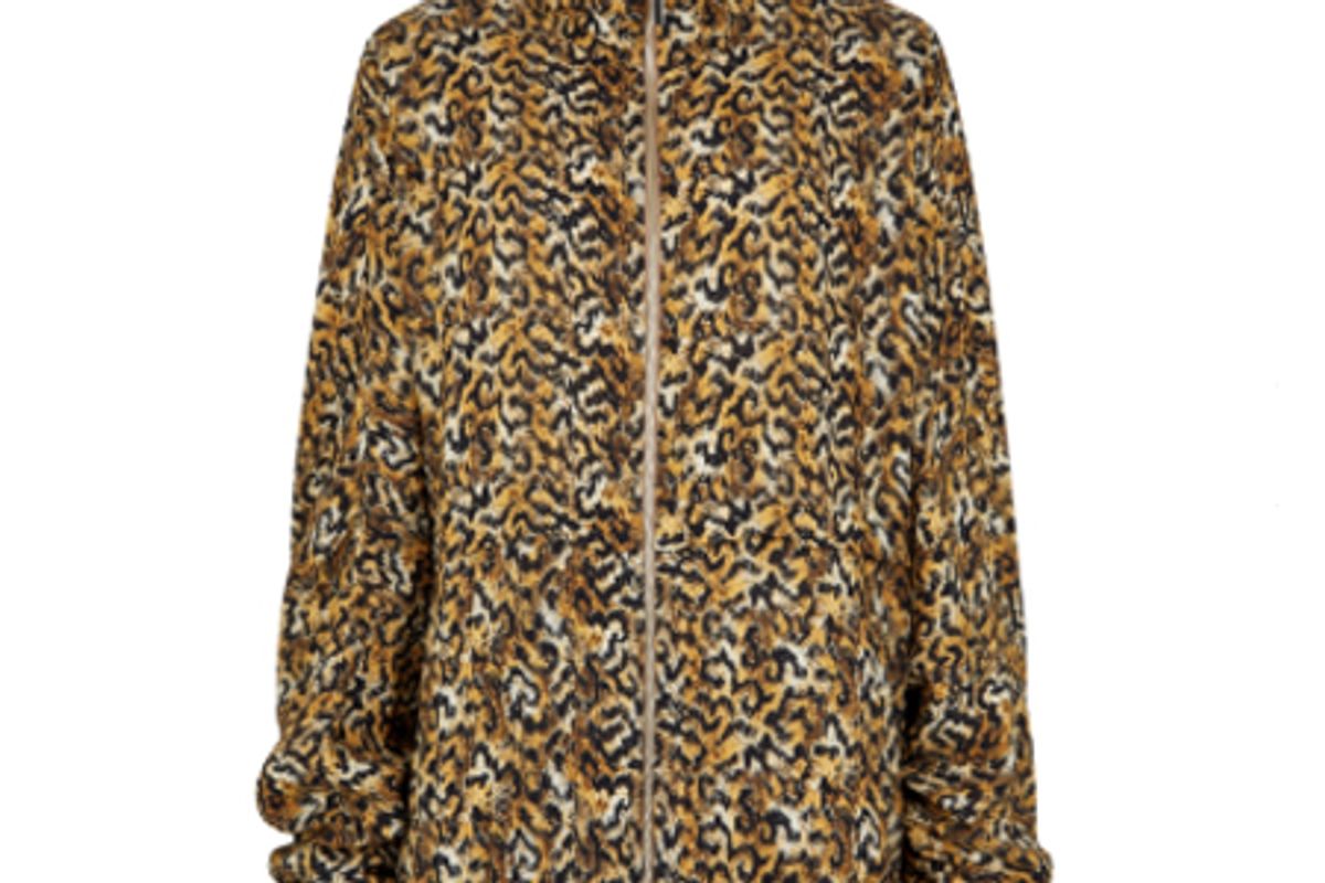 cardio leopard print rayon jacket