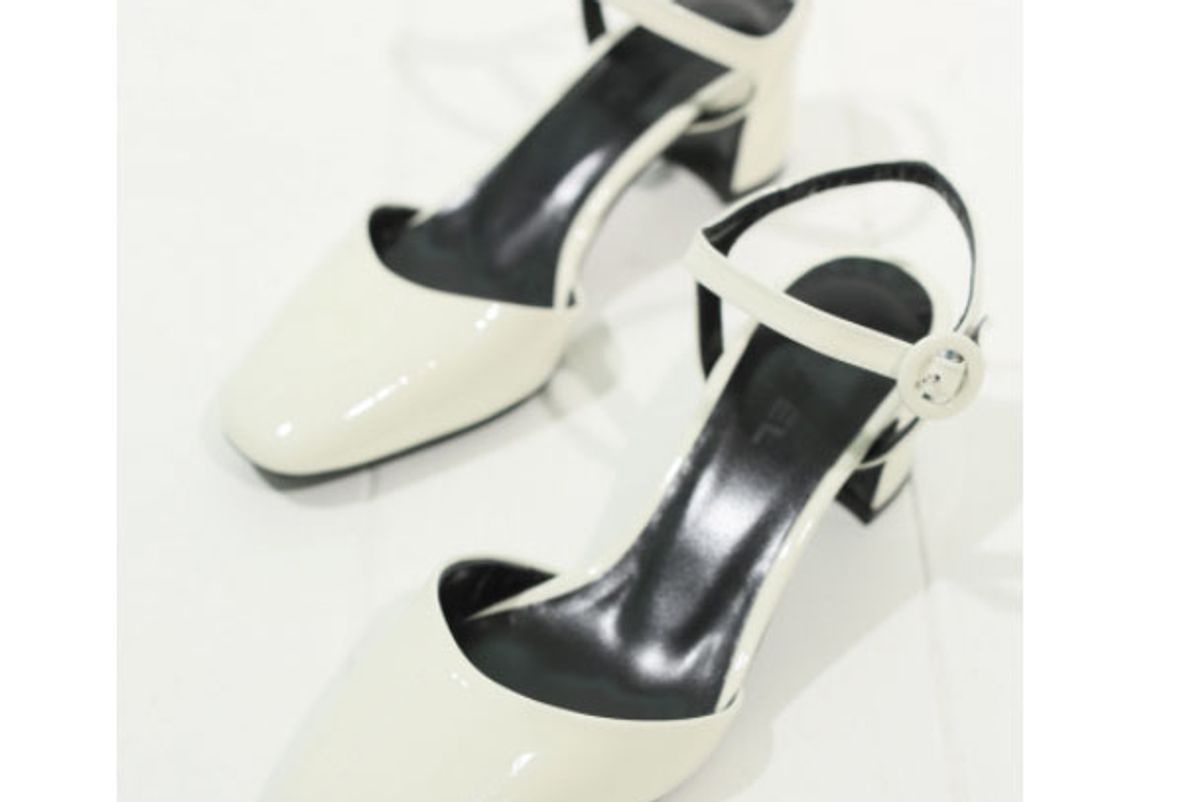 carel paris white patent leather sandals