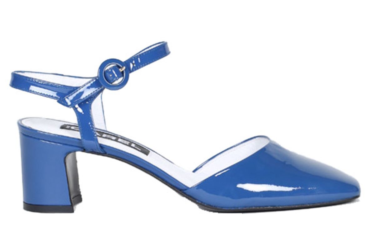 carel soraya blue patent leather sandals