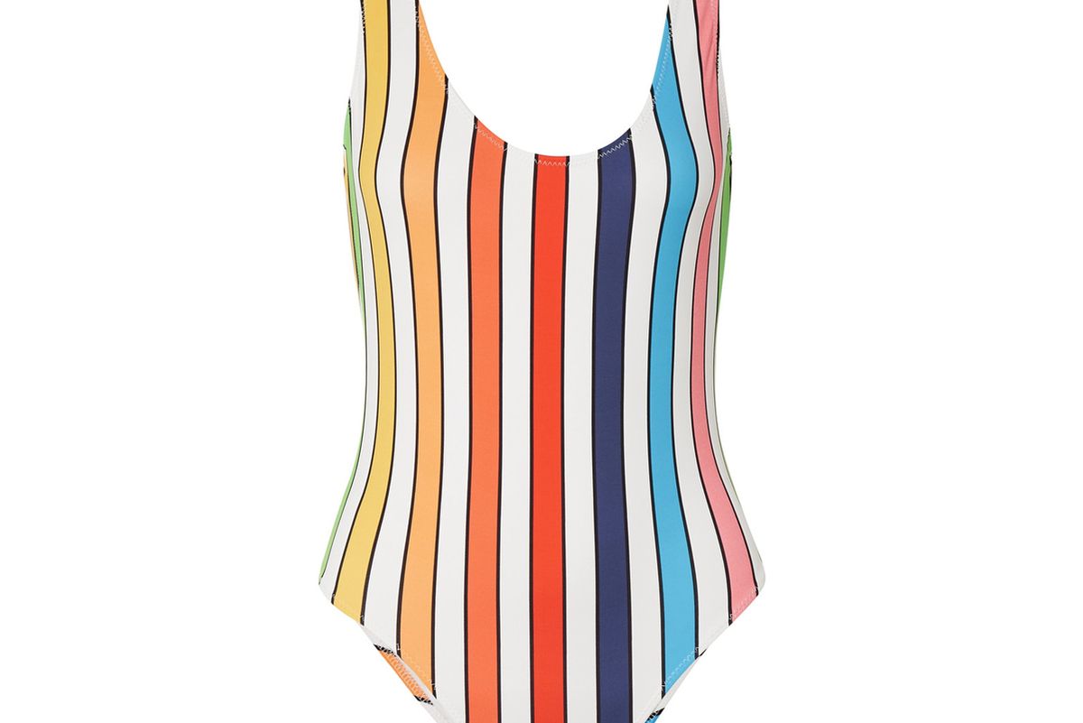 caroline constas aristi striped swimsuit