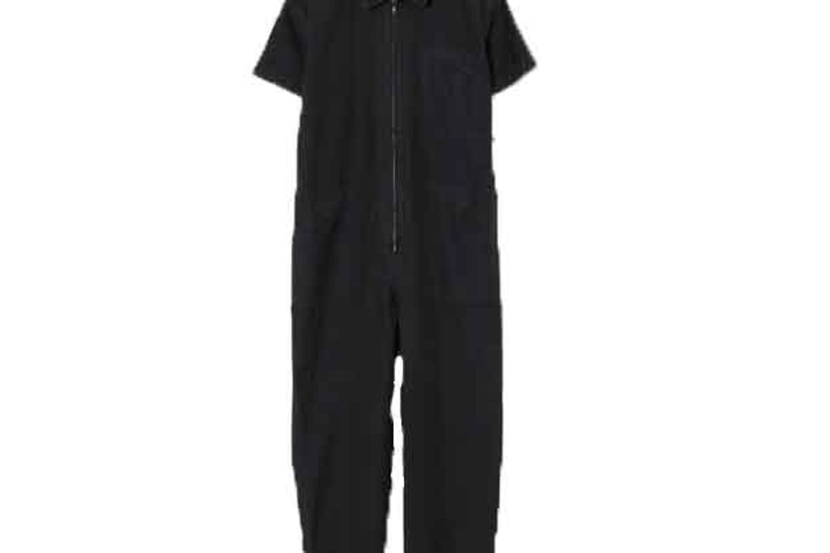 caron callahan black zip foster jumpsuit