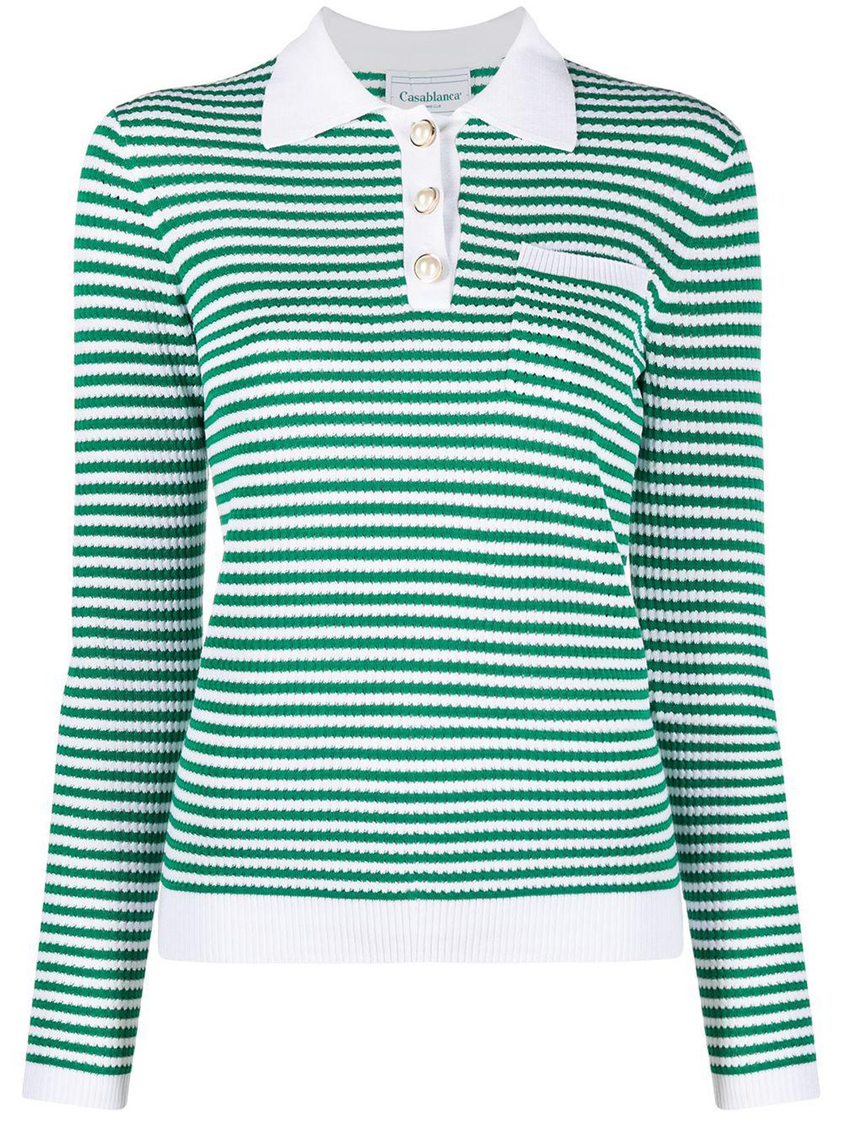 casablanca striped rugby shirt