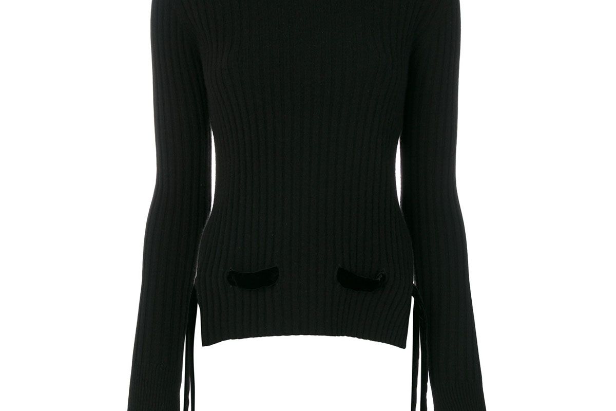 cashmere in love cashmere velvet belt sweater