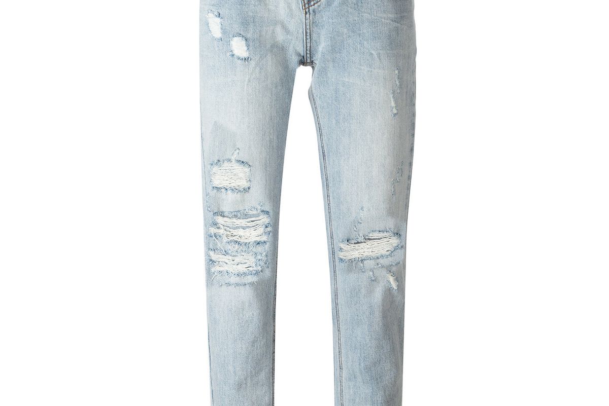 Cropped Distressed Jeans