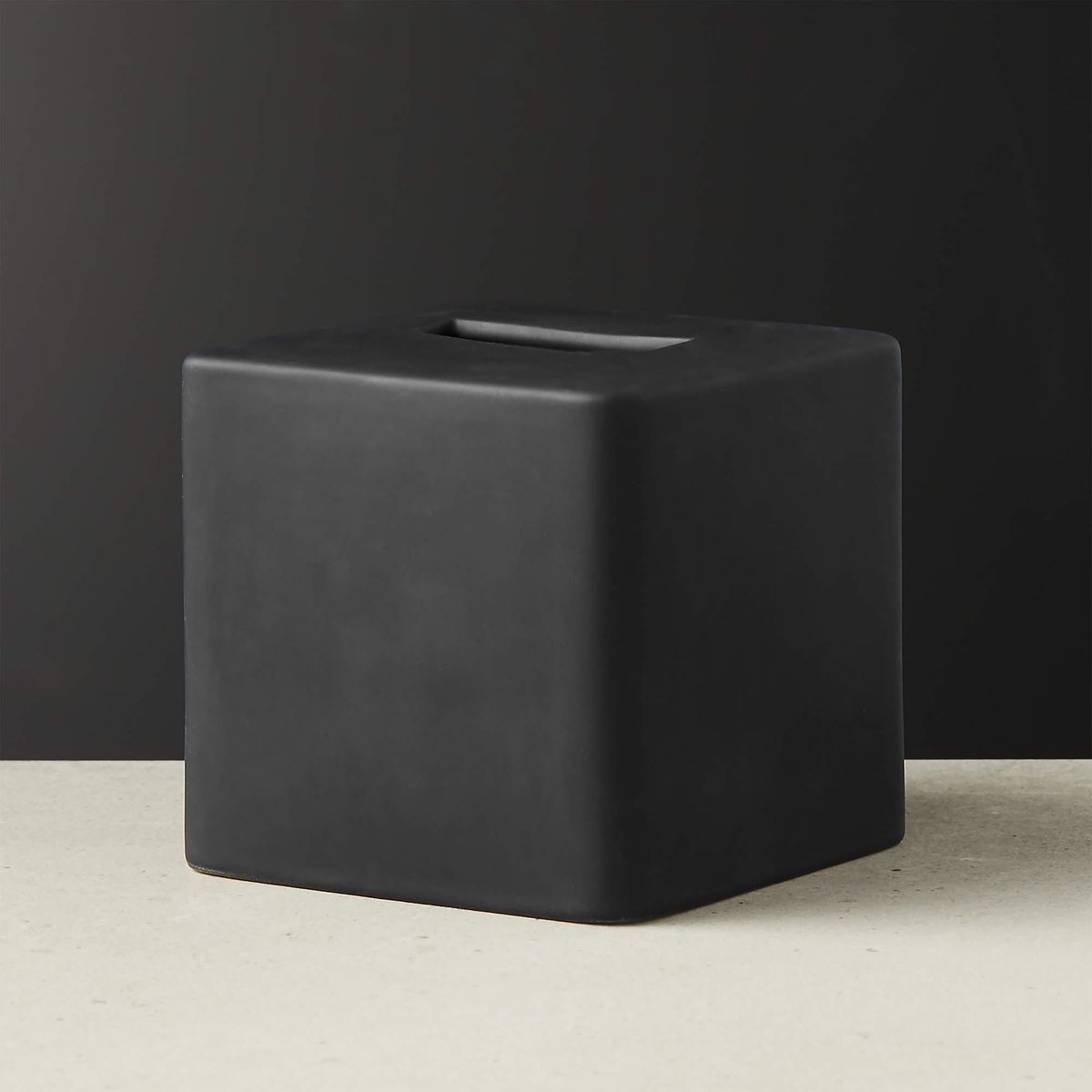 CB2 Rubber Coated Tissue Box Cover