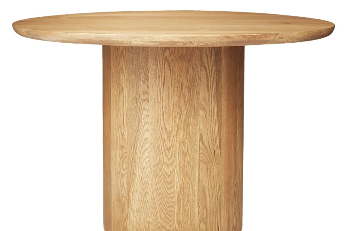 cb2 spindler round dining table