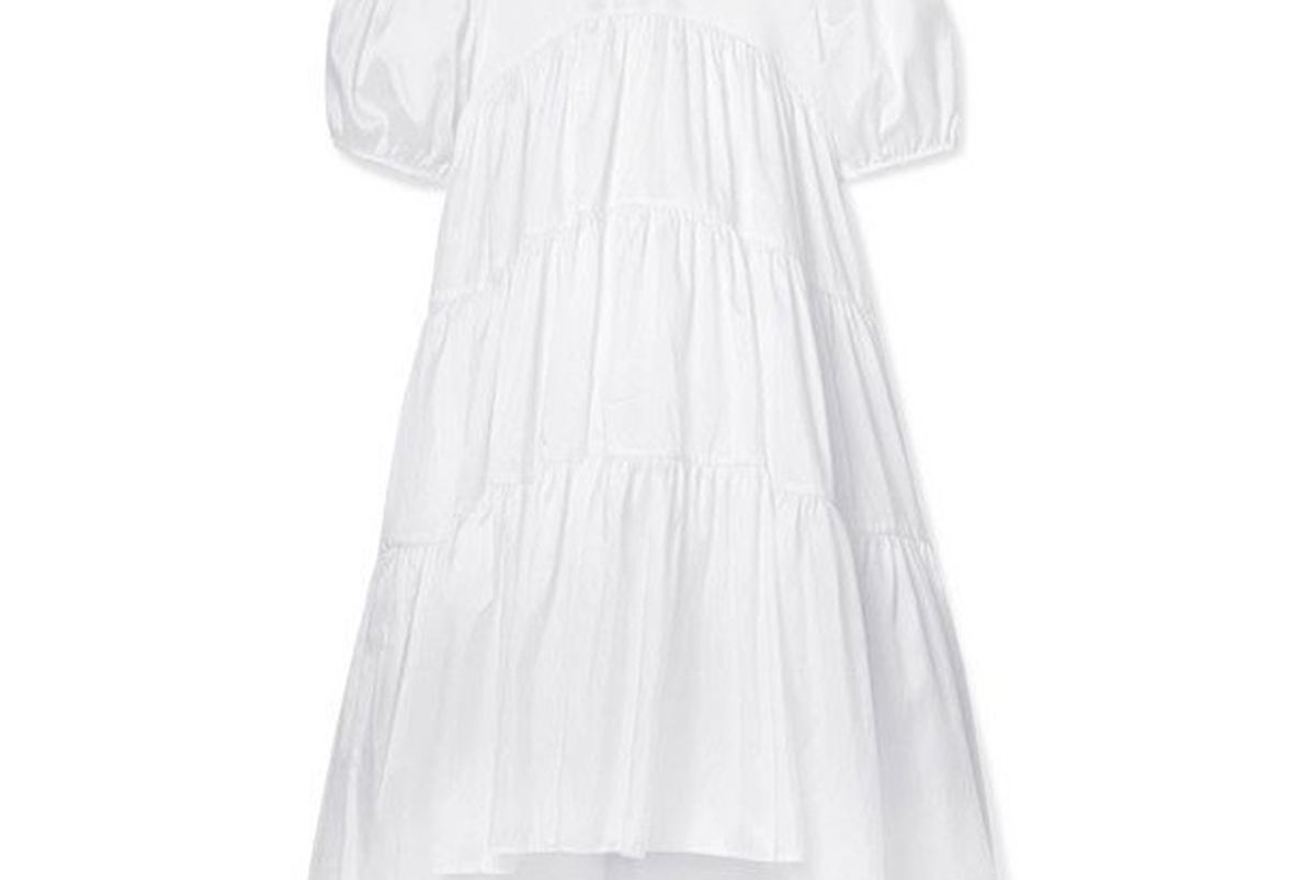 cecilie bahnsen esme tiered sateen dress