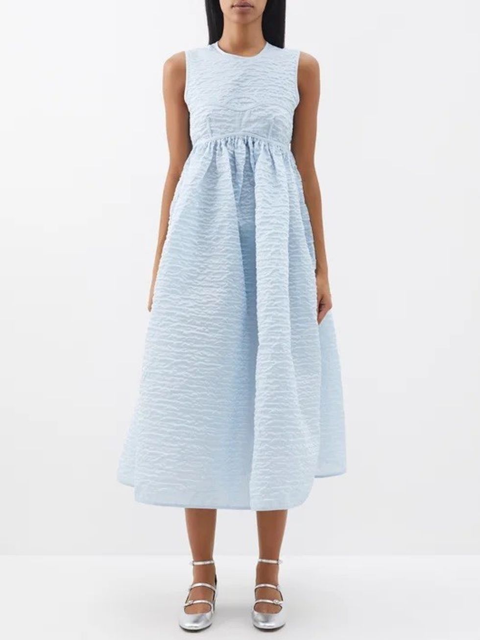 Cecilie Bahnsen Soleil Linen Blend Matelass\u00e9 Dress