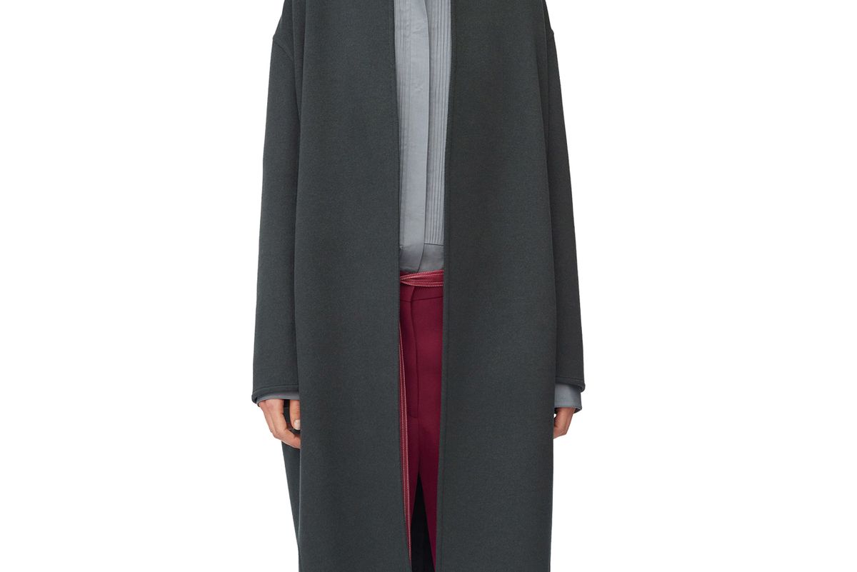 celine egg shape coat in double face cashmere