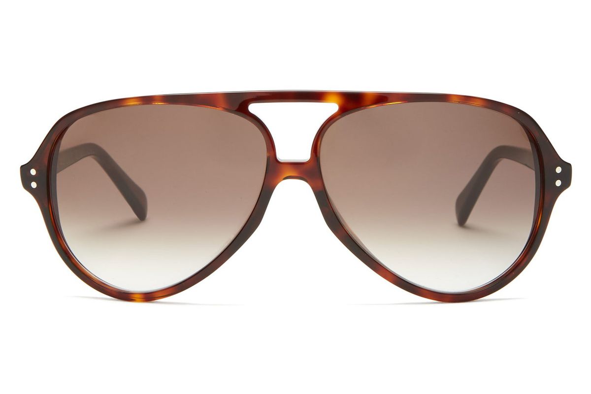 celine eyewear tortoiseshell acetate aviator sunglasses