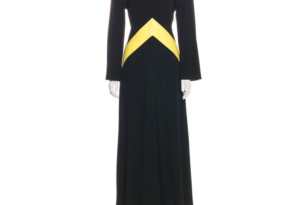 celine long sleeve maxi dress