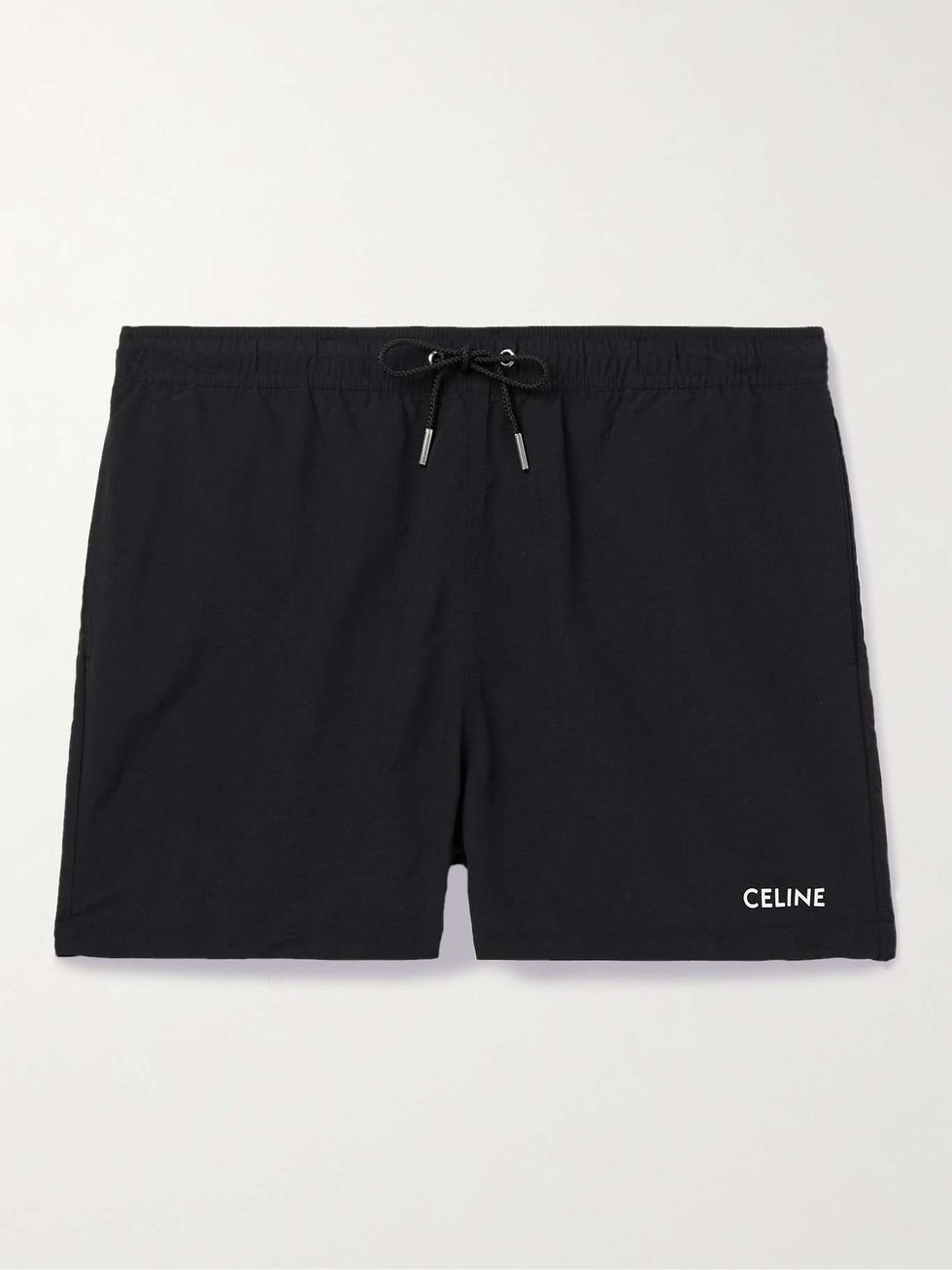 Celine Straight-Leg Mid-Length Logo-Print Swim Shorts