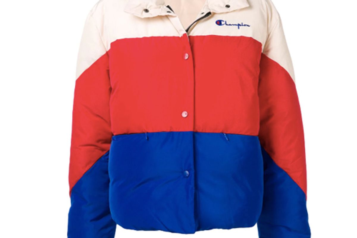 champion colour block puffer jacket