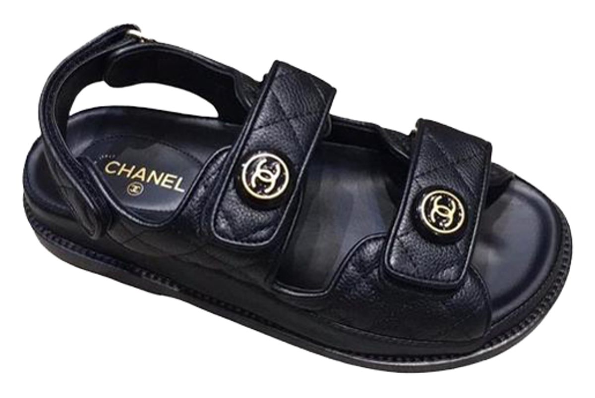 chanel cc foogped sandals