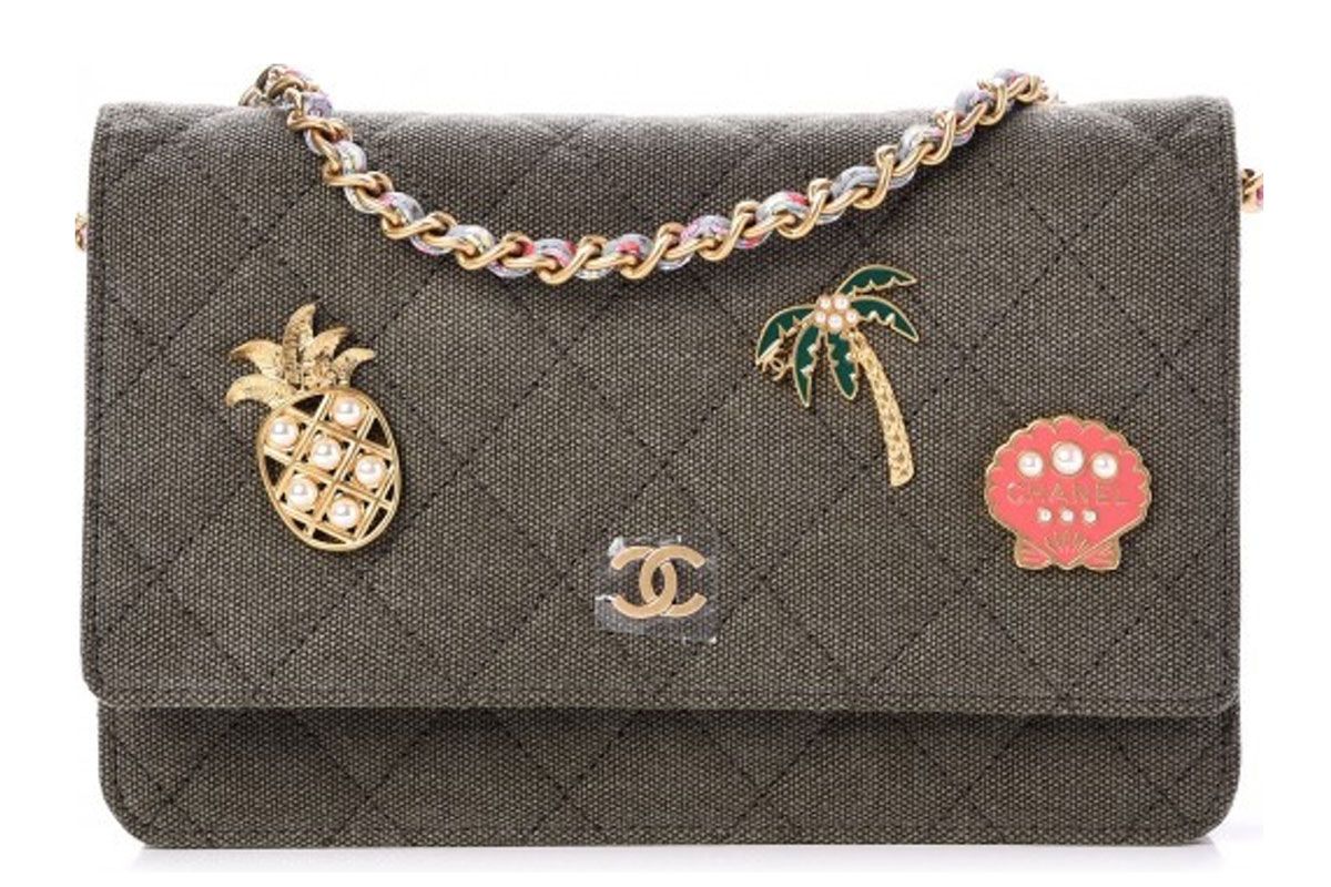 chanel coco cuba charms quilted wallet on chain
