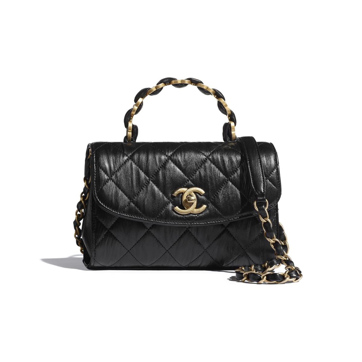 chanel mini flap bag with top handle