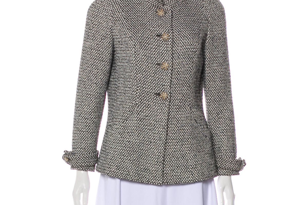 chanel paris bombay metallic tweed jacket