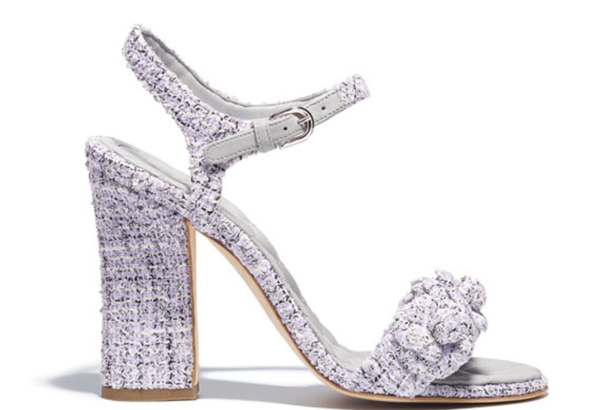 chanel tweed sandals