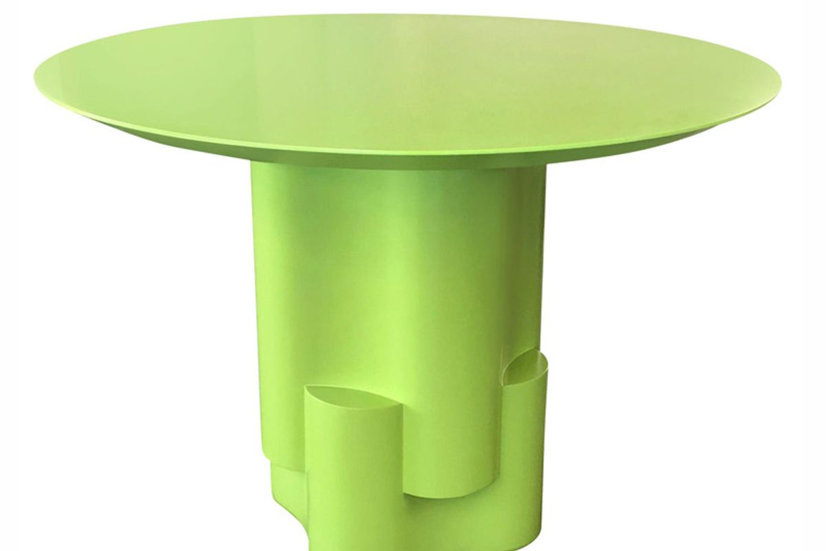 chapter and verse tsugime green lacquered pedestal table
