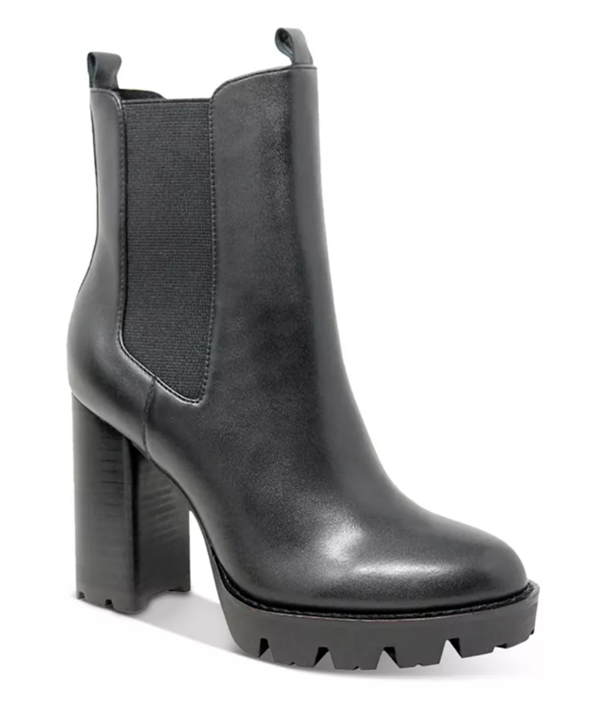 charles david leather platform booties