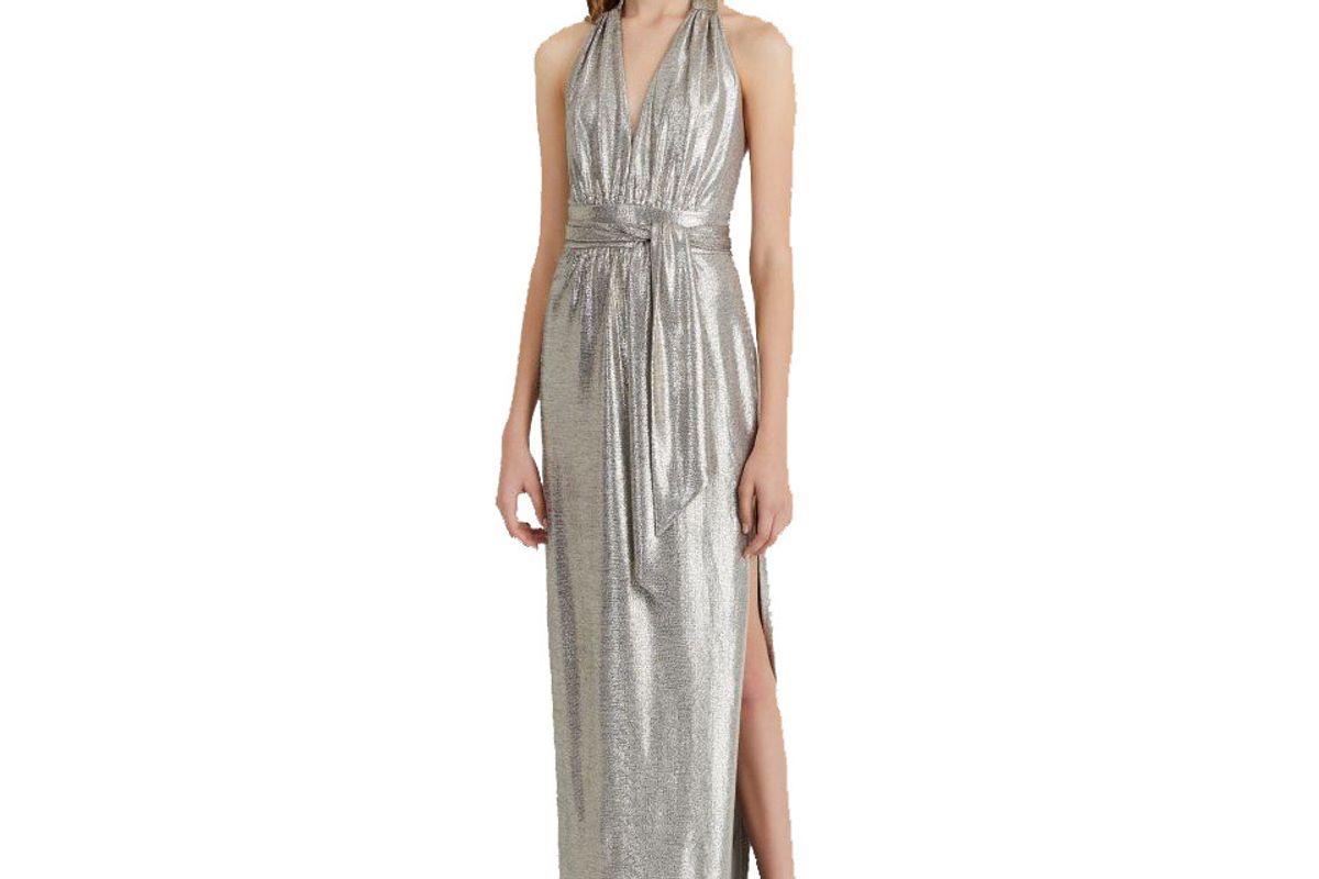Charlize Metallic Jersey Gown